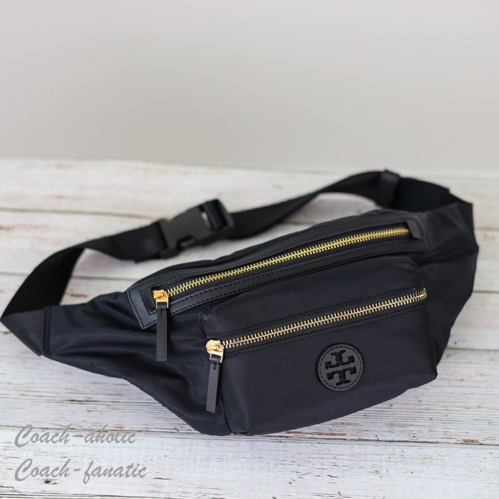 NWT Tory Burch 82508 Nylon Belt Bag Fanny Pack Crossbody in Black